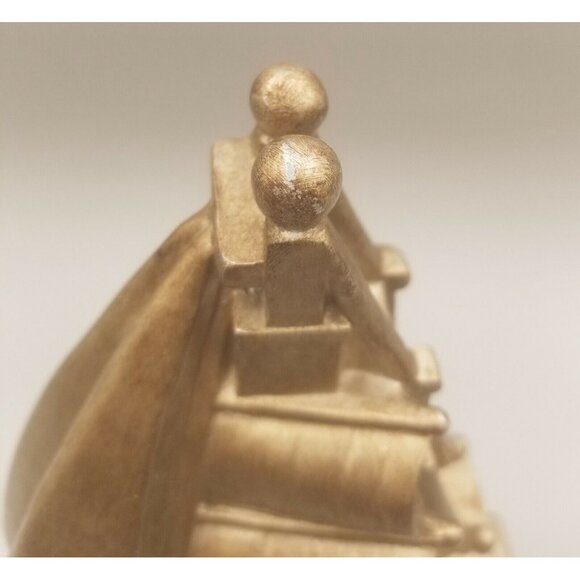 Spanish Galleon Clipper Ship Plaster Book Ends Nautical Beach House Pair Two - Picture 11 of 11